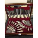 A c1930's cased canteen of cutlery by Thom. Turner & Co. (by Appt to the late King George V)