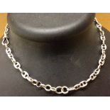 Heavy hallmarked silver chain, approx weight 32.6g.