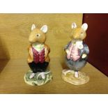 2 Royal Doulton Brambly Hedge figures: Lord Woodhouse DBH4 & Dusty Dogwood DBH6