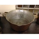 Copper preserving pan (with pouring lip)