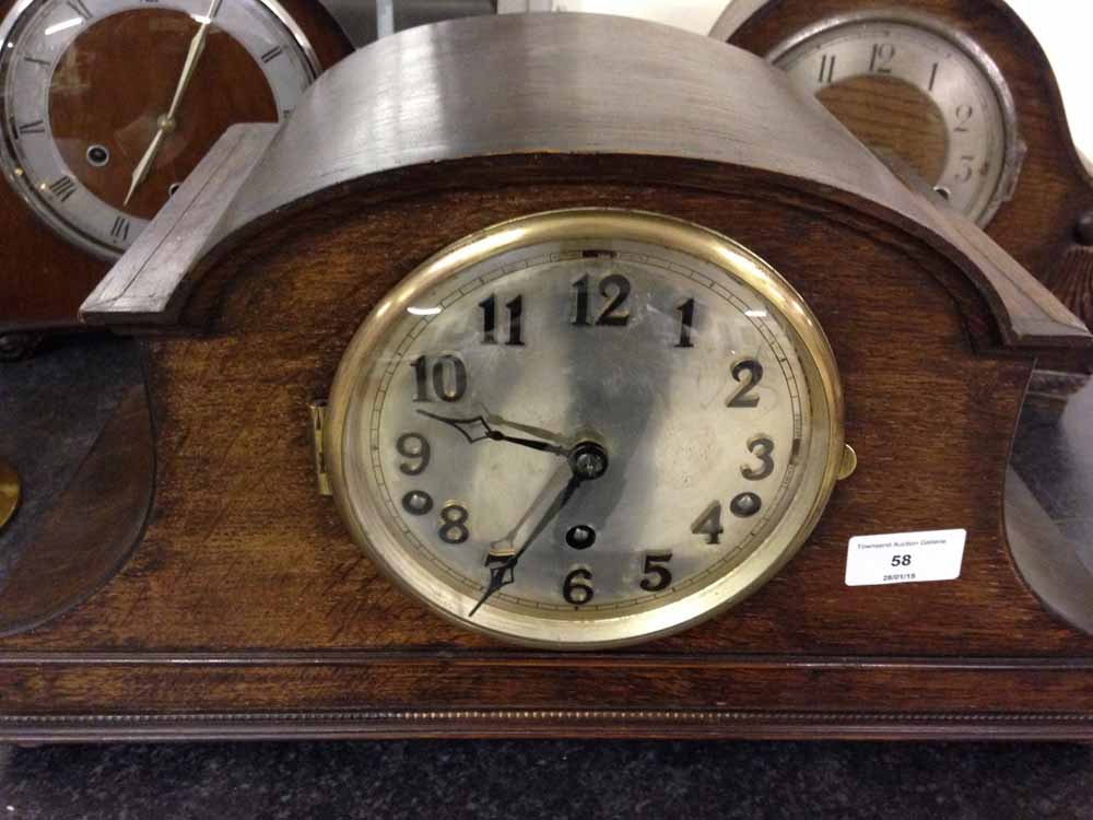 Dual chime Kienzle wooden mantle clock - Westminister/Whittington.