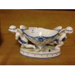 An antique English figural bon-bon dish