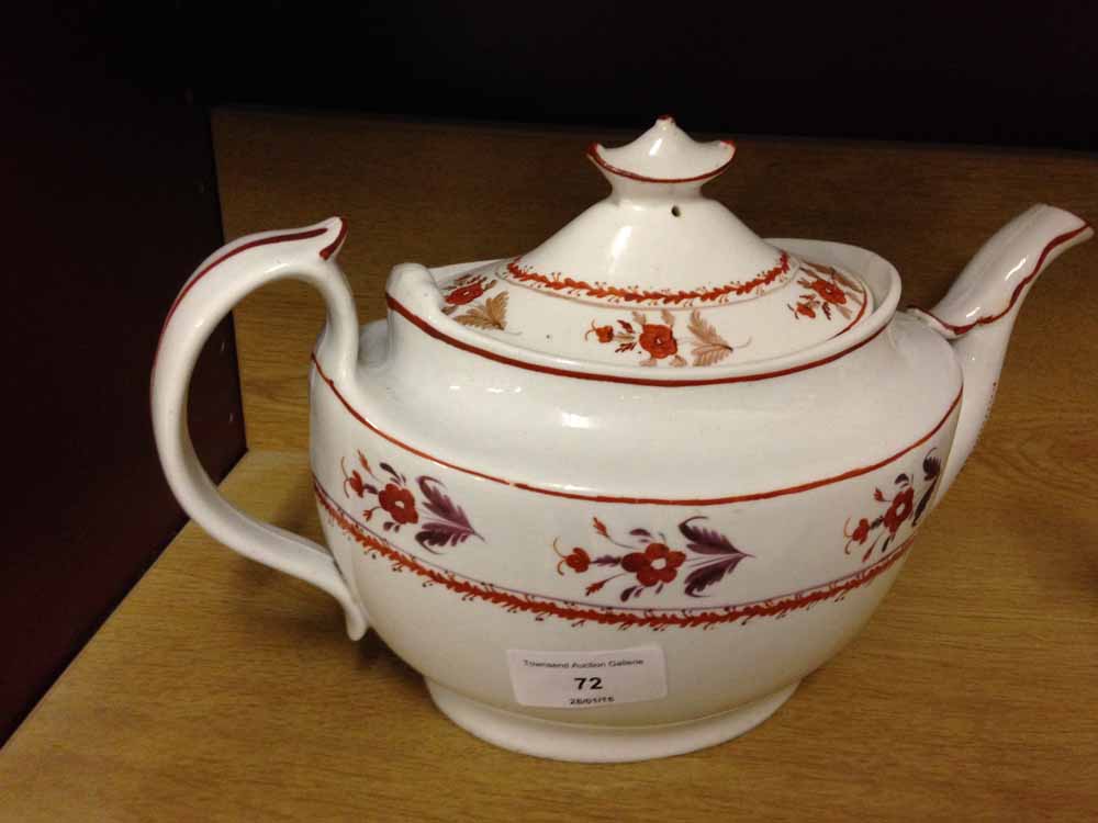 An English antique teapot c.1820 possibly Factory Z