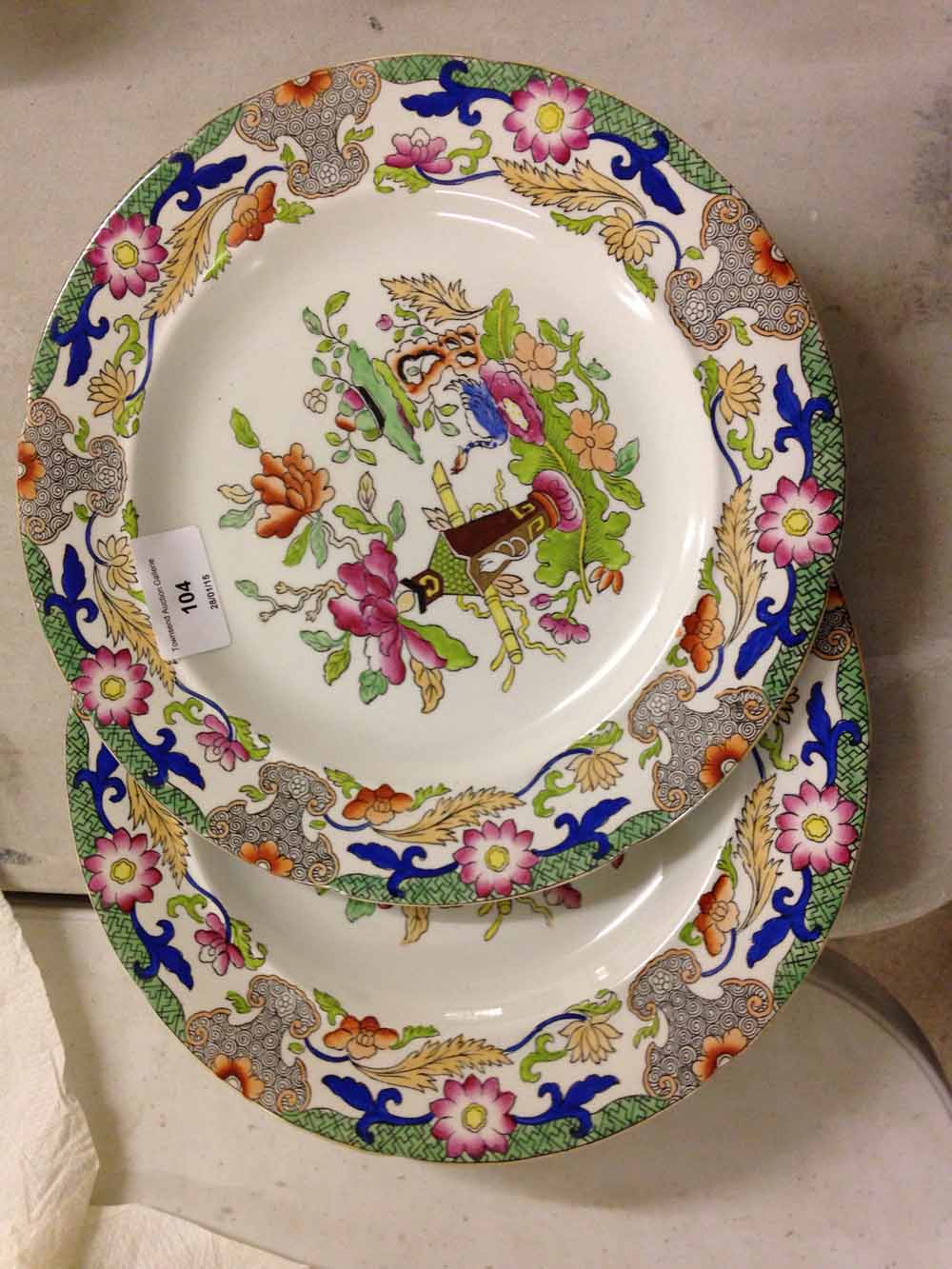 A pair of 19th century Masons Imari plates