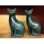 2 Poole Pottery cats.