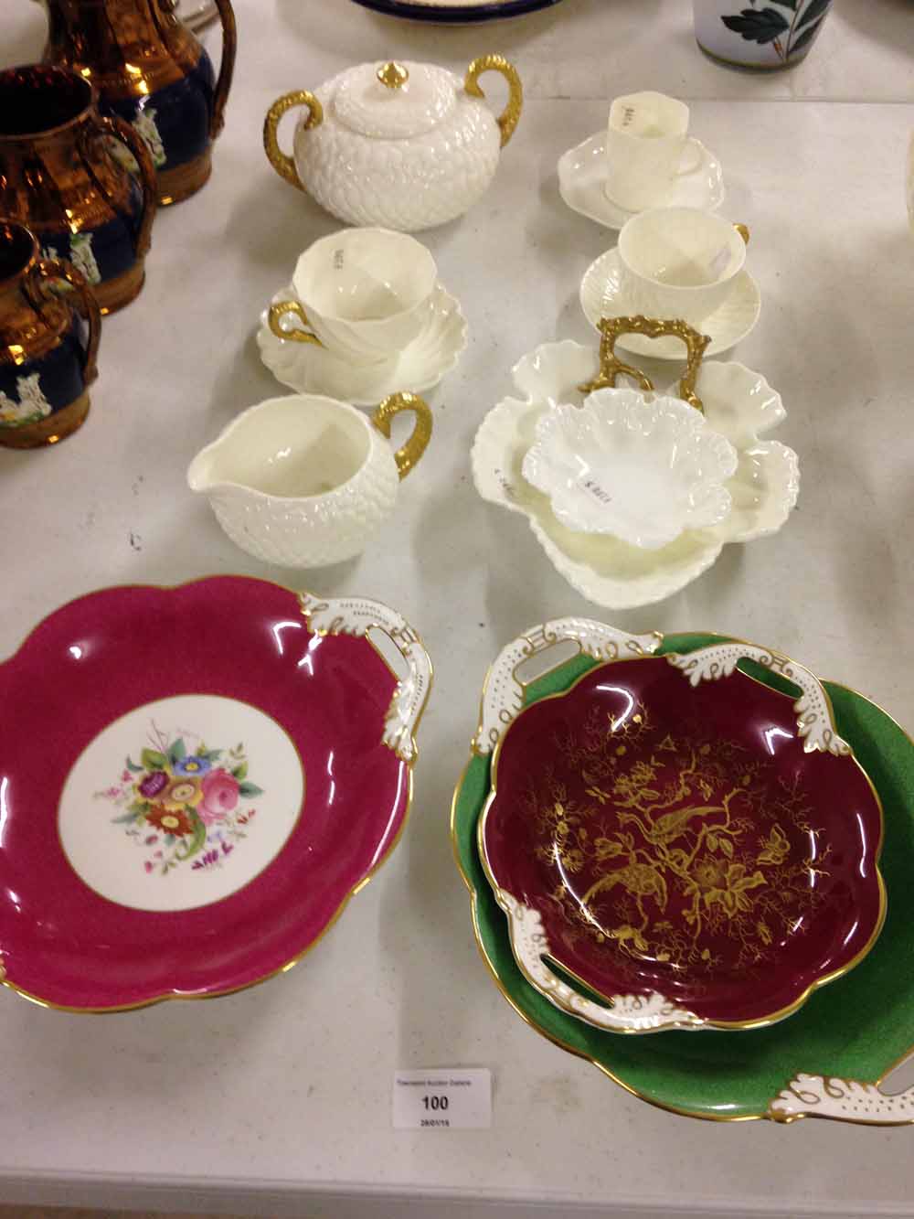 10 pieces of Coalport china to include blanc de chine.