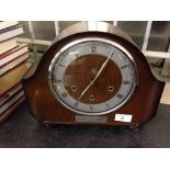 A Smiths mantle clock with British Railways Eastern Region retirement plaque