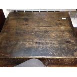 A vintage wooden writing desk. 24 x 71 x 58.