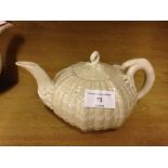 An antique Belleek teapot