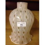 A Latticinio Murano or Venetian glass lampshade.