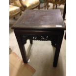 Carved chinese side table.