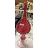 A large glass bellows, possibly Murano a/f 58cm tall