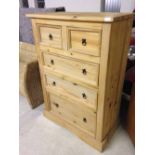 A Corona pine 2 over 3 large chest of drawers