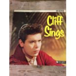 A Cliff Richard LP 'Cliff Sings' mono on the Columbia label. 33 SX1192 196?. Good condition.