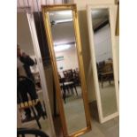 Gold cheval mirror.