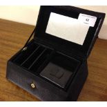 Black jewellery box with internal travelling jewel case.