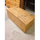 A pine blanket box