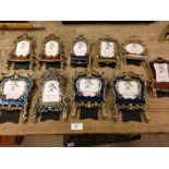 10 enamel dressing table picture frames.