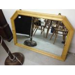 A pine framed mirror 73 x 103cm