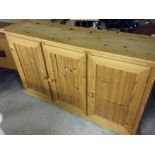 A pine 3 door sideboard