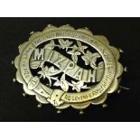 Hallmarked silver antique "MIZPAH" brooch. Chester hallmark 1887