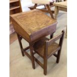 Vintage small childs school desk and chair