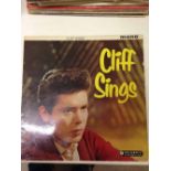 A Cliff Richard LP 'Cliff Sings' mono on the Columbia label. 33 SX1192 1959. Good condition.