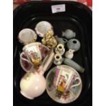 A box of miniature china to include oriental & Dresden.