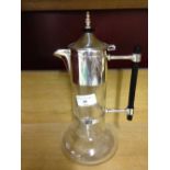 Deco style silver plate claret jug.