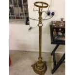 Brass floor lamp.