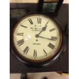 Fusee wall clock - dial marked S.I.R Jno Walker New Bond St. London. 40cm diameter.