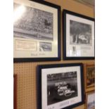 3 framed & glazed signed Jackie Stewart formula 1 motor racing photographs - i) Stewart in a