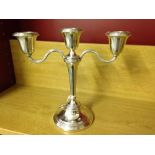 Hallmarked silver candelabra, Birmingham 1968, approx 8" tall.