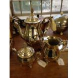 A Viners silver plated tea set.