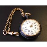 Antique ladies fob watch circa late 19th century in working condition - minute hand & hinge broken
