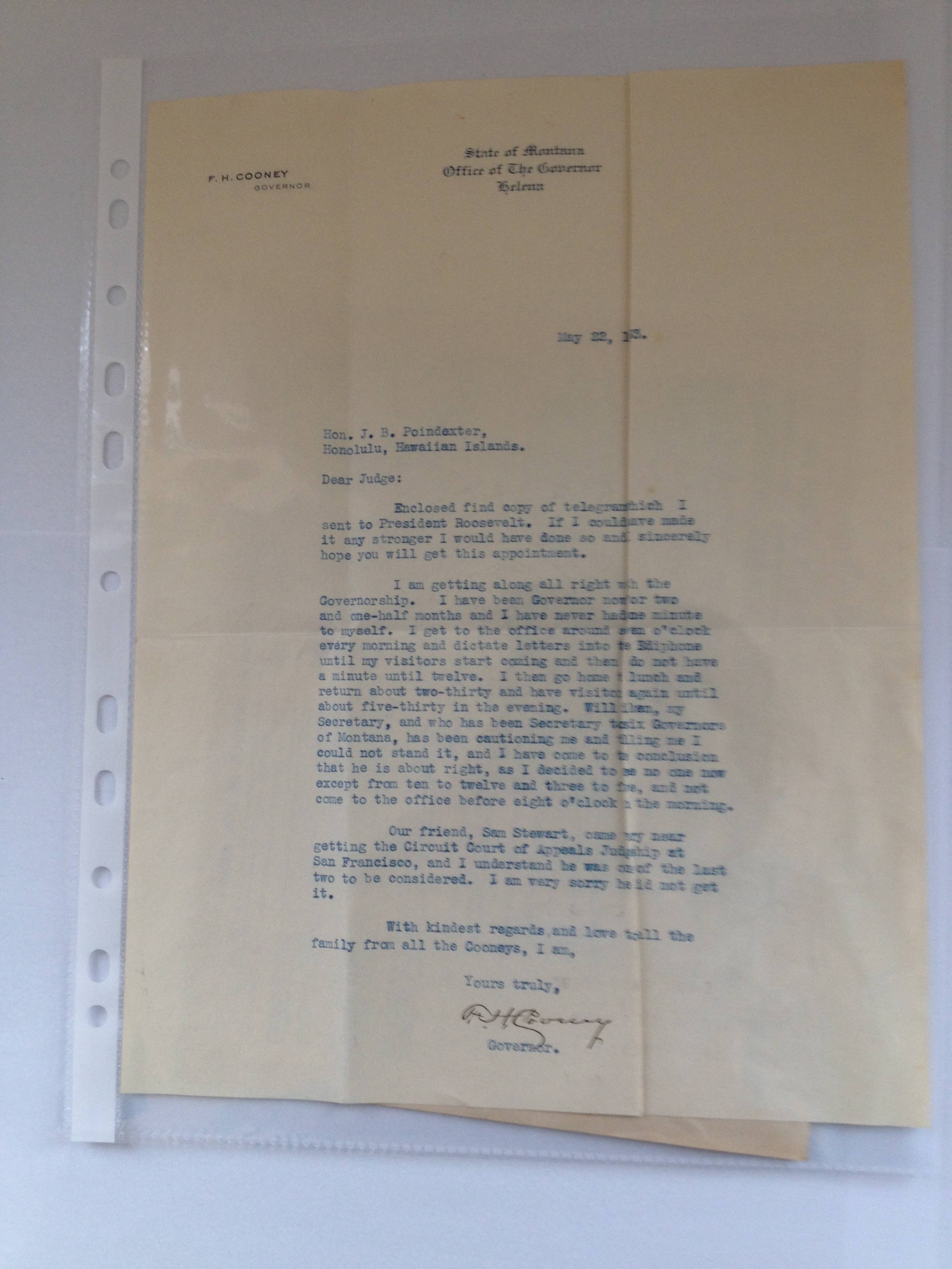 A quantity of personal correspondence and ephemera belonging to the late Governer Joeseph B. - Image 2 of 12