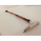 A Victorian bamboo riding crop with HM Silver handle, London 1898 J.C Vickery, 191-3 Regent Street.