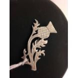 HM silver Scottish thistle design brooch, Edinburgh HM, weight approx 8.3g