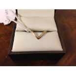 Ladies HM 9ct gold wishbone ring, size L, weight approx 1.5g.