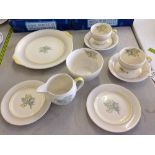 A 1930's Grays Pottery "tea for two" comprising 2 cups and saucers, 2 tea plates, sandwich plate,