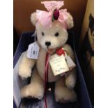 Boxed Hermann bear - First Teddy - Hermann Club Piece 'Ida' - Button to head. Excellent condition