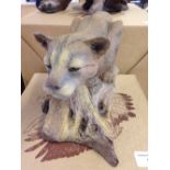 A JH Boone native American Indian Mountain Lion figure 'Silent Stalker' in original box with COA,