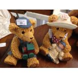 Pair of teddy bear money boxes - a boy & a girl. Musical.