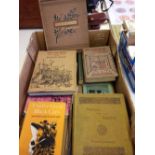 A box of vintage books to include 'Pastels from the Pacific' & 'Iron And Brass Implements Of The