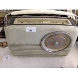 A vintage Bush battery operated radio - receiver type TR82C.
