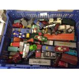 A tray of playworn & Matchbox cars.