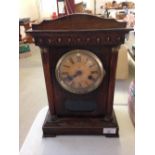 Victorian wooden mantle clock in working order.