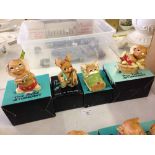 3 boxed original Pendelfin Rabbit figures: 'Little Mo', 'Solo', 'Wakey' and 'Tom'.