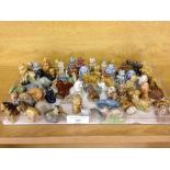 A collection of over 60 Wade Whimsies to include figures from Nursery Rhymes.
