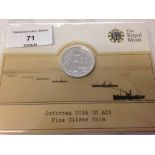 Royal Mint First World War centenary £20 silver commemorative coin.